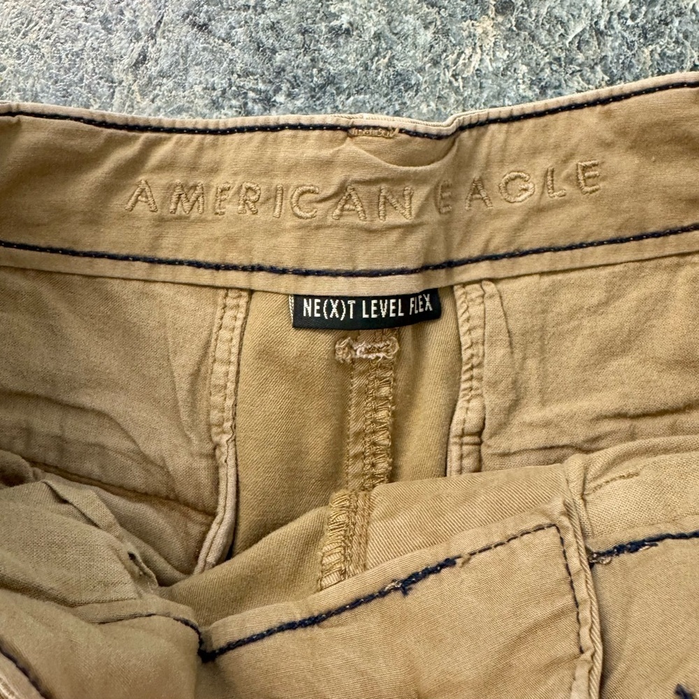 American Eagle Outfitters Tan Flat Front Shorts - Picture 2 of 4